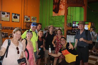 The mature group at the chocolate factory.