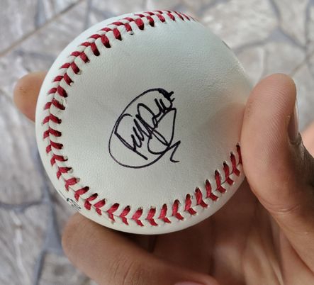 My baseball signed by Fernando Perez