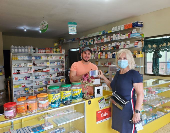 Shopping in Jinotepe  at the Pharmacy
